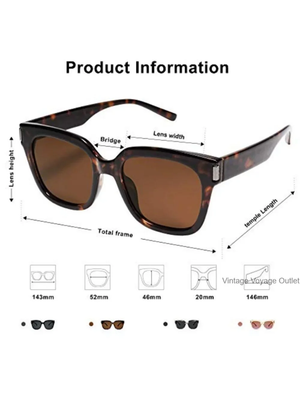 Trendy Square Large Frame Polarized Sunglasses UV400 Protection Plastic